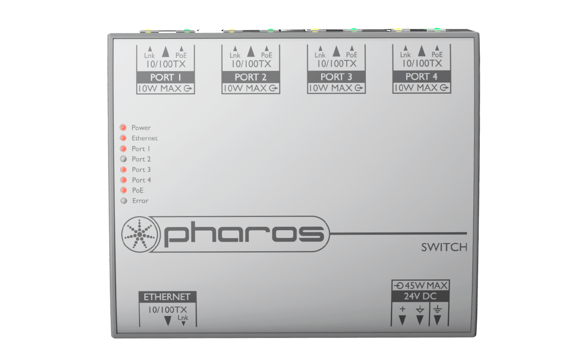 Pharos Switch – Switch Ethernet avec 4 ports PoE